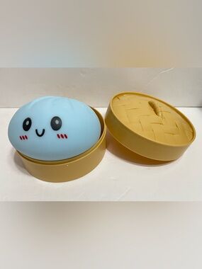 Rainbow Mystery Dumpling Squishy Bun Viral 3.5”Large NEW SEALED Crazy Fun-Blue